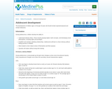 Adolescent development: MedlinePlus Medical Encyclopedia