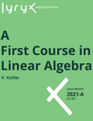 A First Course in Linear Algebra