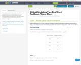 2.OA.A.1 Modeling Two-Step Word Problems_Flower Shop