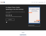 It's About Them: Public Speaking in the 21st Century