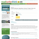 All About Alliteration: Responding to Literature Through a Poetry Link