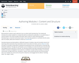 Authoring Modules I: Content and Structure