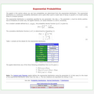 Exponential Probabilities