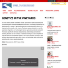 Genetics in the Vineyards