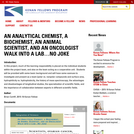 An Analytical Chemist, a Biochemist, an Animal Scientist, and an Oncologist Walk into a Lab...No Joke