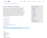 BA 101 - Introduction to Business