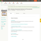 CCIU: Literature Assessment Anchors for Pennsylvania